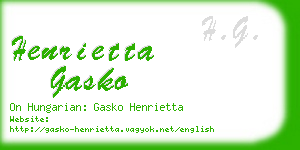 henrietta gasko business card